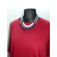 Bluzka Sonia w luźnym stylu oversize krótki rękaw - bordowa